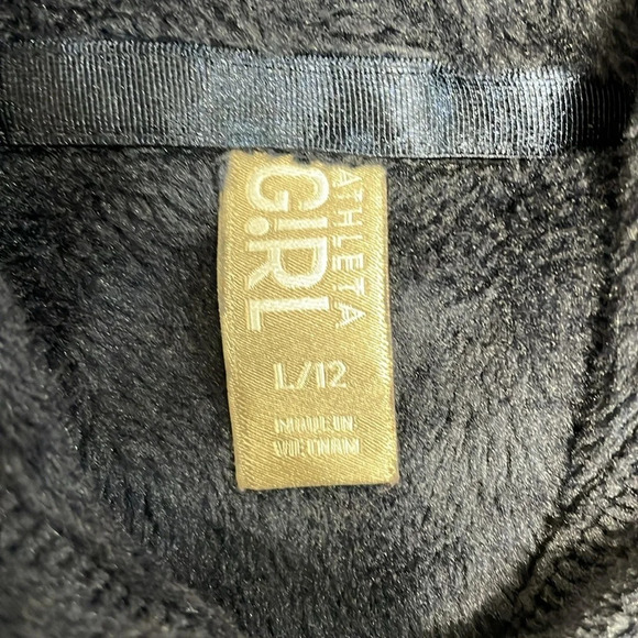 Athleta Girl Navy Feelin’ Great Plush Velour Hoodie Pullover L/12 - Picture 11 of 16